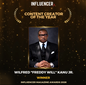 Freddy Will’s two-decade independent career earns Content Creator of the Year at Influencer Magazine Awards